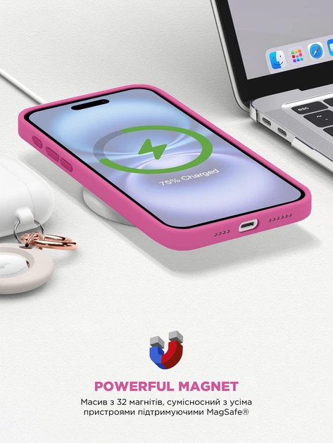 Чохол ArmorStandart ICON2 MagSafe для Apple iPhone 16 Fuchsia (ARM81314)фото8