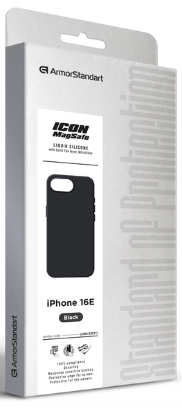 Чохол ArmorStandart ICON2 MagSafe для Apple iPhone 16e Black (ARM83851)фото3