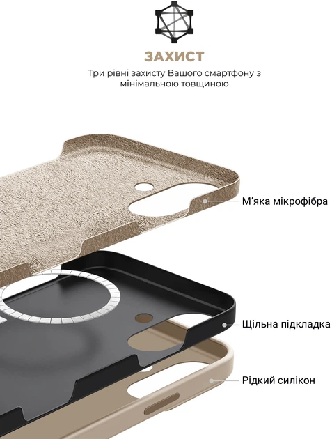 Чехол ArmorStandart ICON2 MagSafe для Apple iPhone 16 Ivory (ARM80180) фото 5