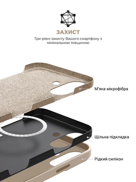 Чехол ArmorStandart ICON2 MagSafe для Apple iPhone 16 Plus Ivory (ARM80185) фото 5