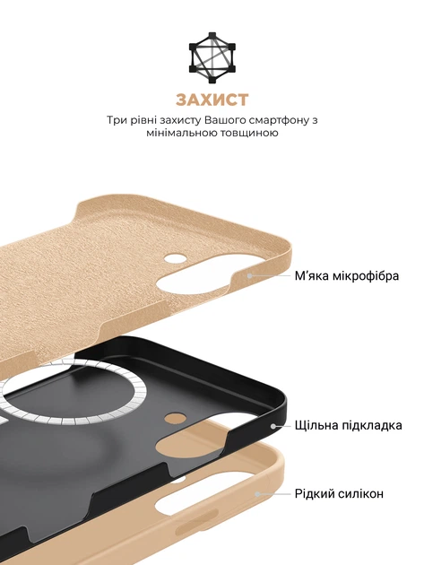 Чехол ArmorStandart ICON2 MagSafe для Apple iPhone 16 Plus Rose Gold (ARM80186) фото 5