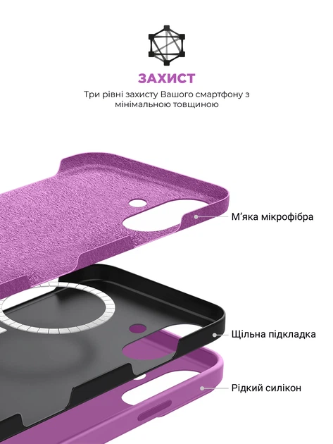 Чехол ArmorStandart ICON2 MagSafe для Apple iPhone 16 Plus Light Purple (ARM80187) фото 