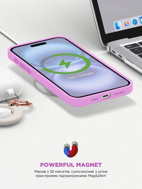 Чехол ArmorStandart ICON2 MagSafe для Apple iPhone 16 Plus Light Purple (ARM80187) фото 