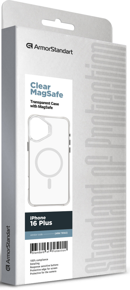 Чохол ArmorStandart Clear Magsafe для Apple iPhone 16 Plus Tansparent (ARM78562)фото2