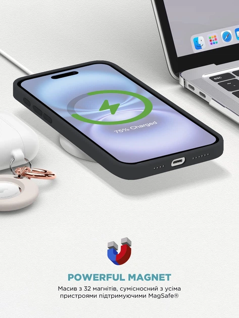 Чохол ArmorStandart ICON2 MagSafe для Apple iPhone 16 Plus Black (ARM78667)фото7