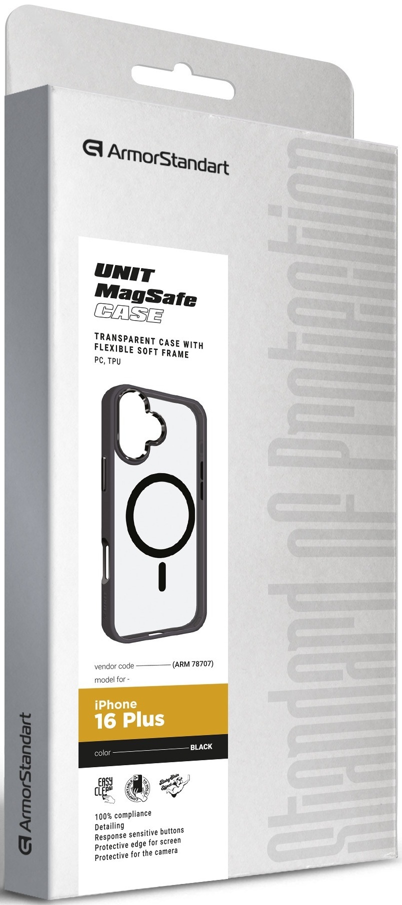 Чехол ArmorStandart Unit MagSafe для Apple iPhone 16 Plus Black (ARM78707) фото 2