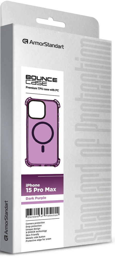 Чехол ArmorStandart Bounce для Apple iPhone 15 Pro Max Dark Purple (ARM74921) фото 