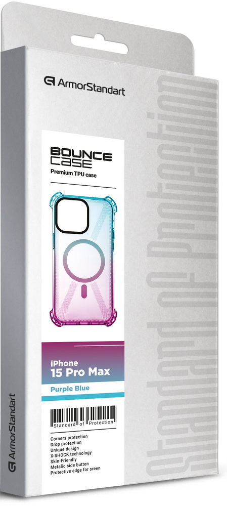 Чехол ArmorStandart Bounce для Apple iPhone 15 Pro Max Purple Blue (ARM74923) фото 3