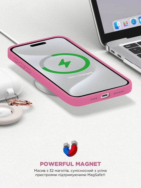 Чехол ArmorStandart ICON2 MagSafe для Apple iPhone 15 Pro Max Pink (ARM77013) фото 