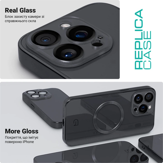 Чехол ArmorStandart Replica MagSafe для Apple iPhone 15 Pro Max Black (ARM76235) фото 