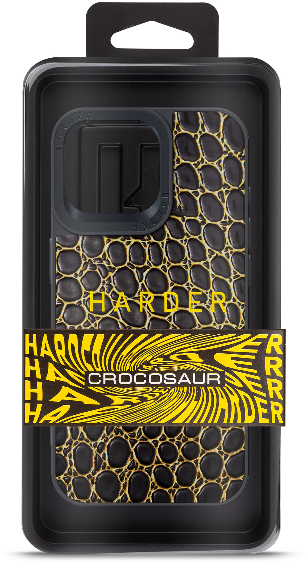 Чохол Harder Crocosaur для Apple iPhone 15 Pro Max Black (ARM76707)фото3
