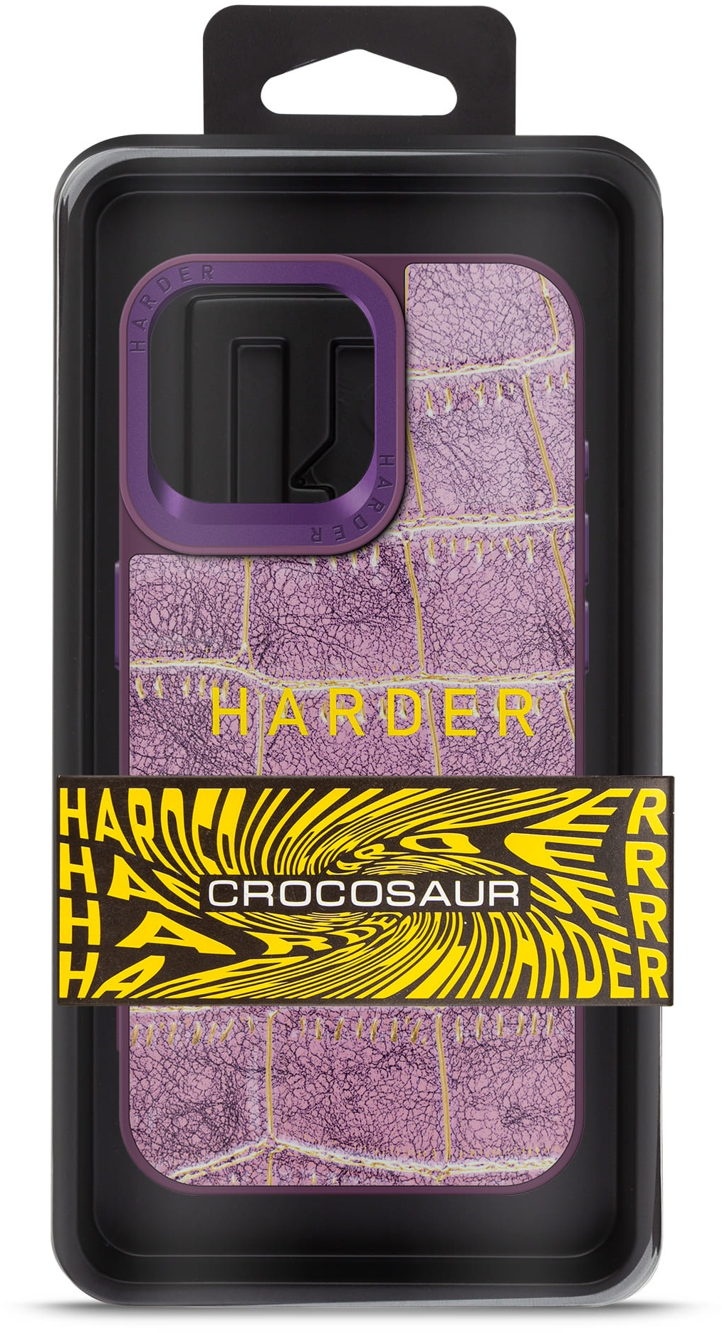 Чохол Harder Crocosaur для Apple iPhone 15 Pro Max Purple (ARM76710)фото