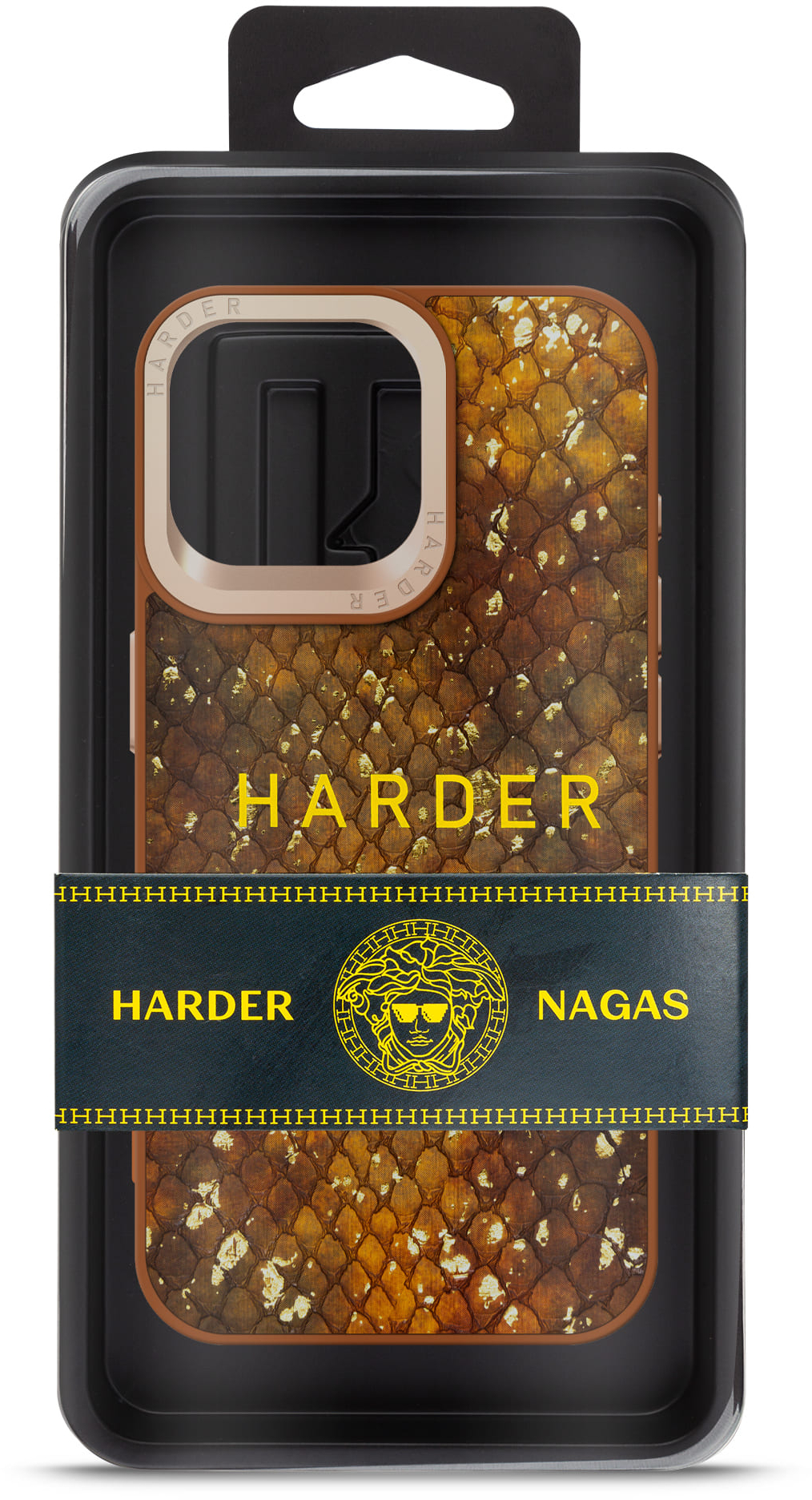 Чехол Harder Nagas для Apple iPhone 15 Pro Max Brown (ARM76745) фото 