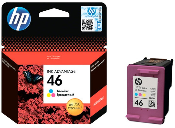 Картридж струменевий HP No.46 Ultra Ink Advantage Tri-color (CZ638AE)фото2