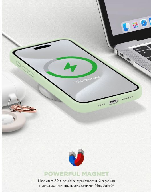 Чехол ArmorStandart ICON2 MagSafe для Apple iPhone 15 Pro Soft Mint (ARM77006) фото 9