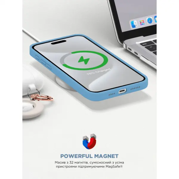 Чехол ArmorStandart ICON2 MagSafe для Apple iPhone 15 Pro Light Blue (ARM77008) фото 