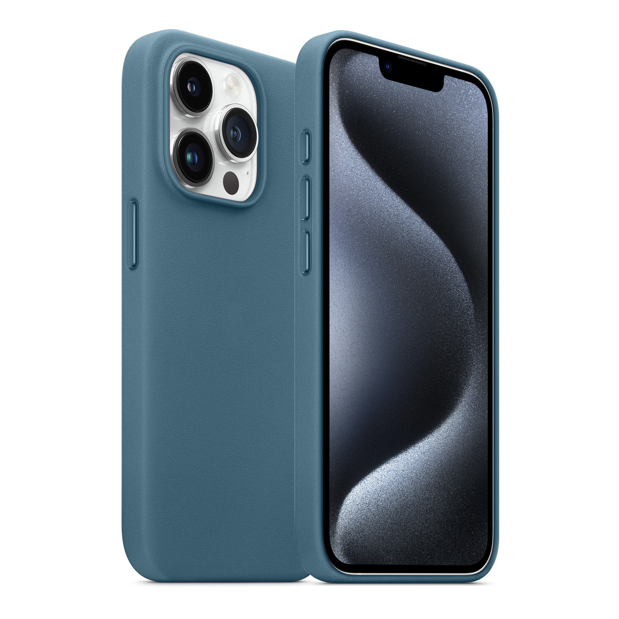 Чехол ArmorStandart FAKE Leather Case для Apple iPhone 15 Pro Sea Blue (ARM76304) фото3