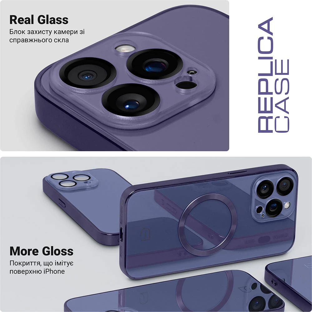 Чехол ArmorStandart Replica MagSafe для Apple iPhone 15 Pro Dark Purple (ARM76231) фото 
