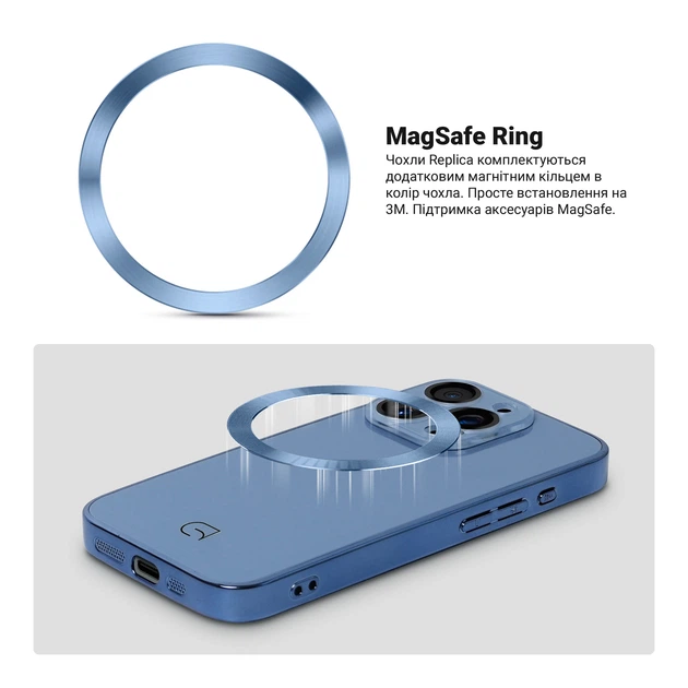 Чехол ArmorStandart Replica MagSafe для Apple iPhone 15 Pro Light Blue (ARM76233) фото 