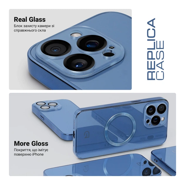Чехол ArmorStandart Replica MagSafe для Apple iPhone 15 Pro Light Blue (ARM76233) фото 