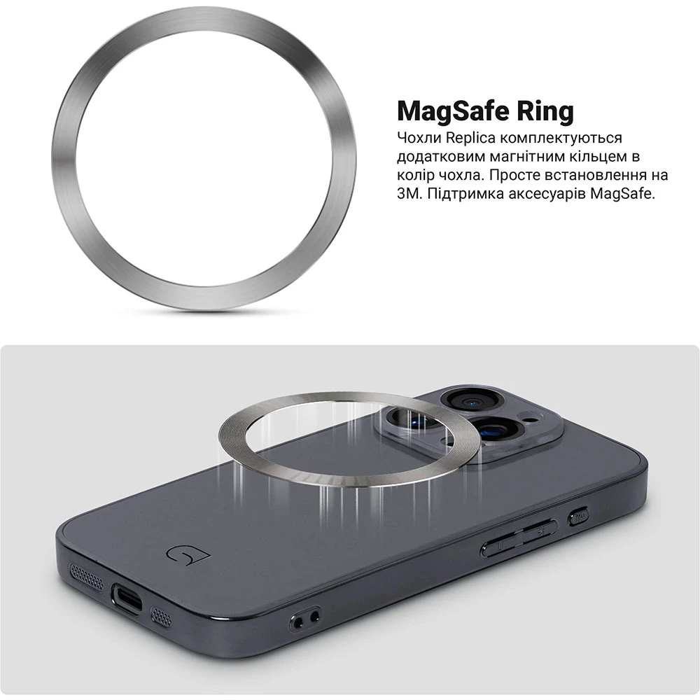 Чехол ArmorStandart Replica MagSafe для Apple iPhone 15 Pro Titanium Grey (ARM76246) фото 4