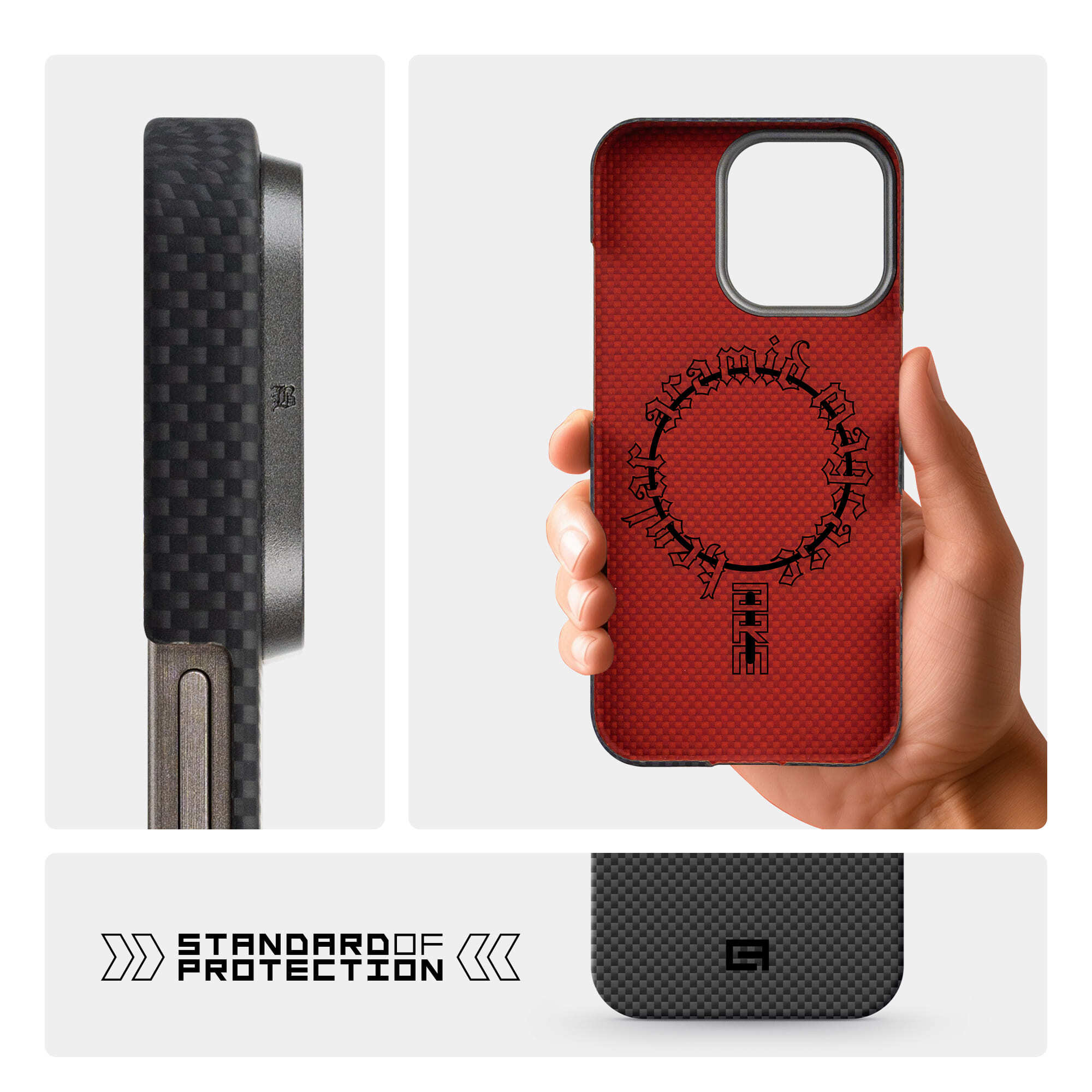 Чехол ArmorStandart BlackIcon Kevlar MagCase для Apple iPhone 15 Pro Black (ARM88536) фото 