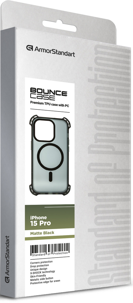 Чохол ArmorStandart Bounce для Apple iPhone 15 Pro Matte Black (ARM74918)фото3