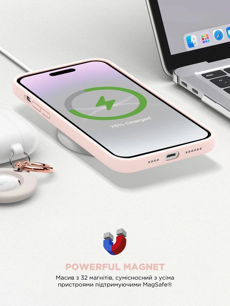 Чехол ArmorStandart ICON2 MagSafe для Apple iPhone 15 Plus Light Pink (ARM72739) фото 