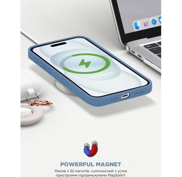 Чехол ArmorStandart ICON2 MagSafe для Apple iPhone 15 Plus Winter Blue (ARM72742) фото 