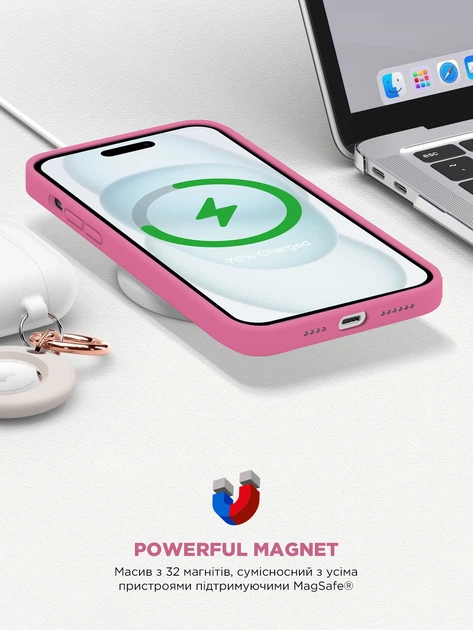 Чехол ArmorStandart ICON2 MagSafe для Apple iPhone 15 Pink (ARM77009) фото 9