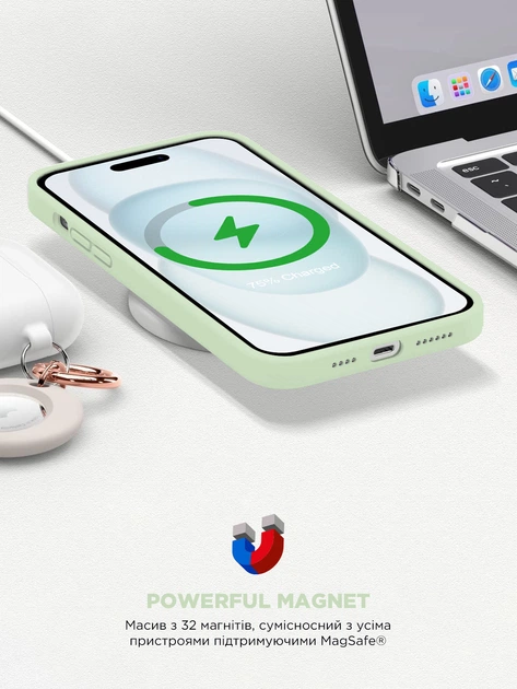 Чехол ArmorStandart ICON2 MagSafe для Apple iPhone 15 Soft Mint (ARM77010) фото 9