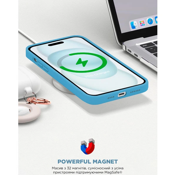 Чохол ArmorStandart ICON2 MagSafe для Apple iPhone 15 Light Blue (ARM77012)фото10