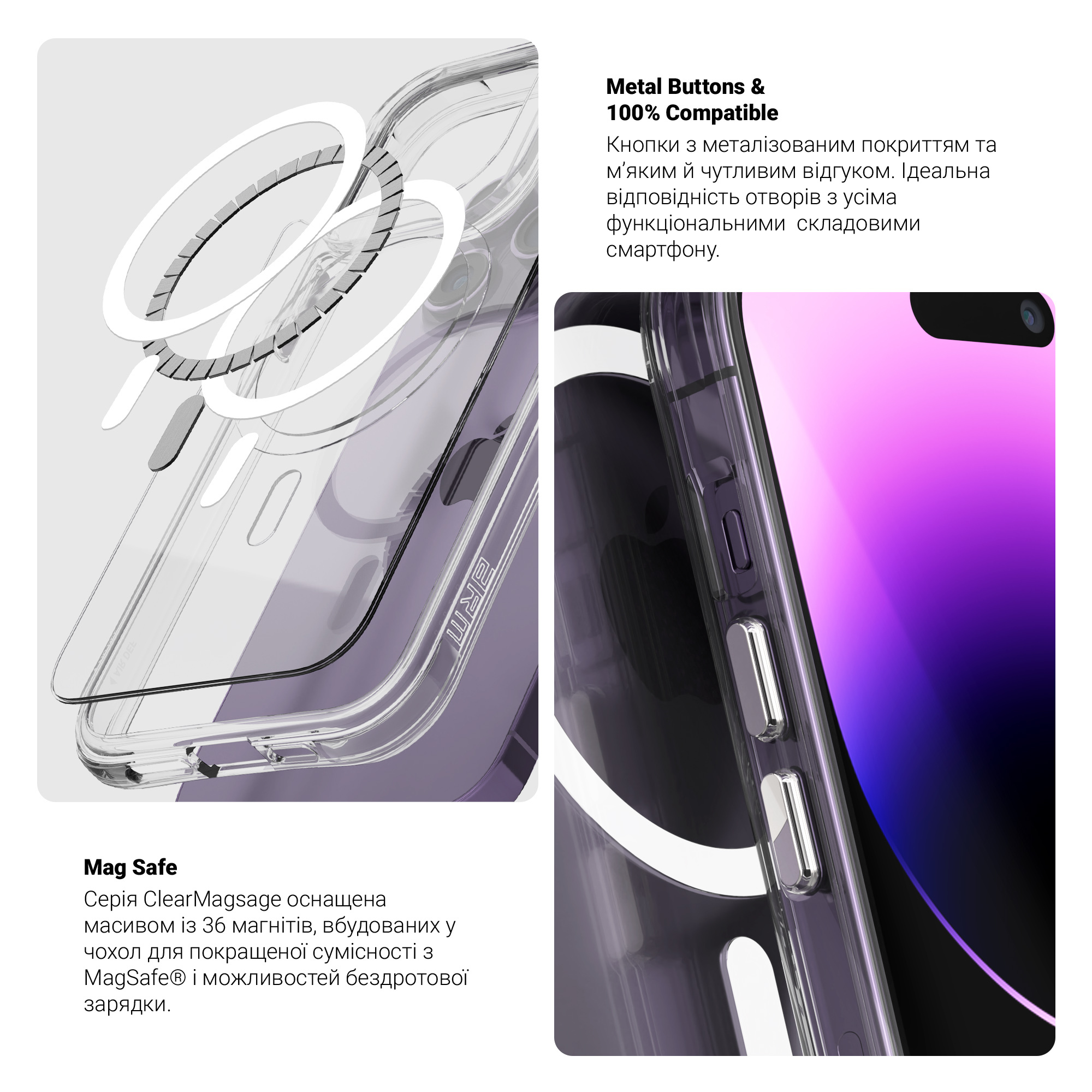 Чохол ArmorStandart Clear Magsafe для Apple iPhone 15 Plus Tansparent (ARM71053)фото