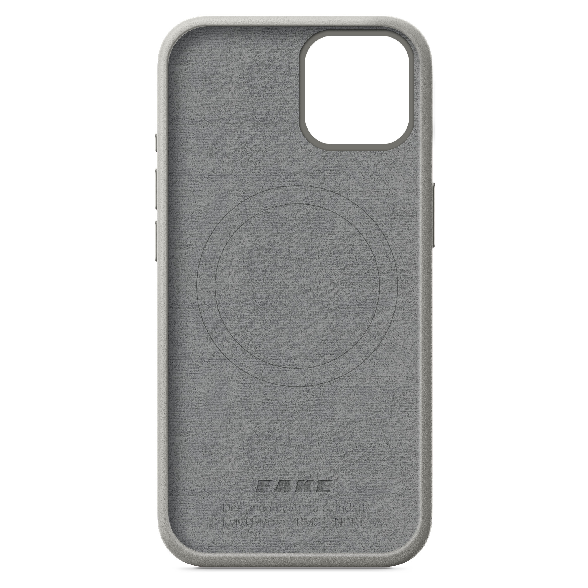 Чехол ArmorStandart FAKE Leather Case для Apple iPhone 15 Grey (ARM76289) фото 2