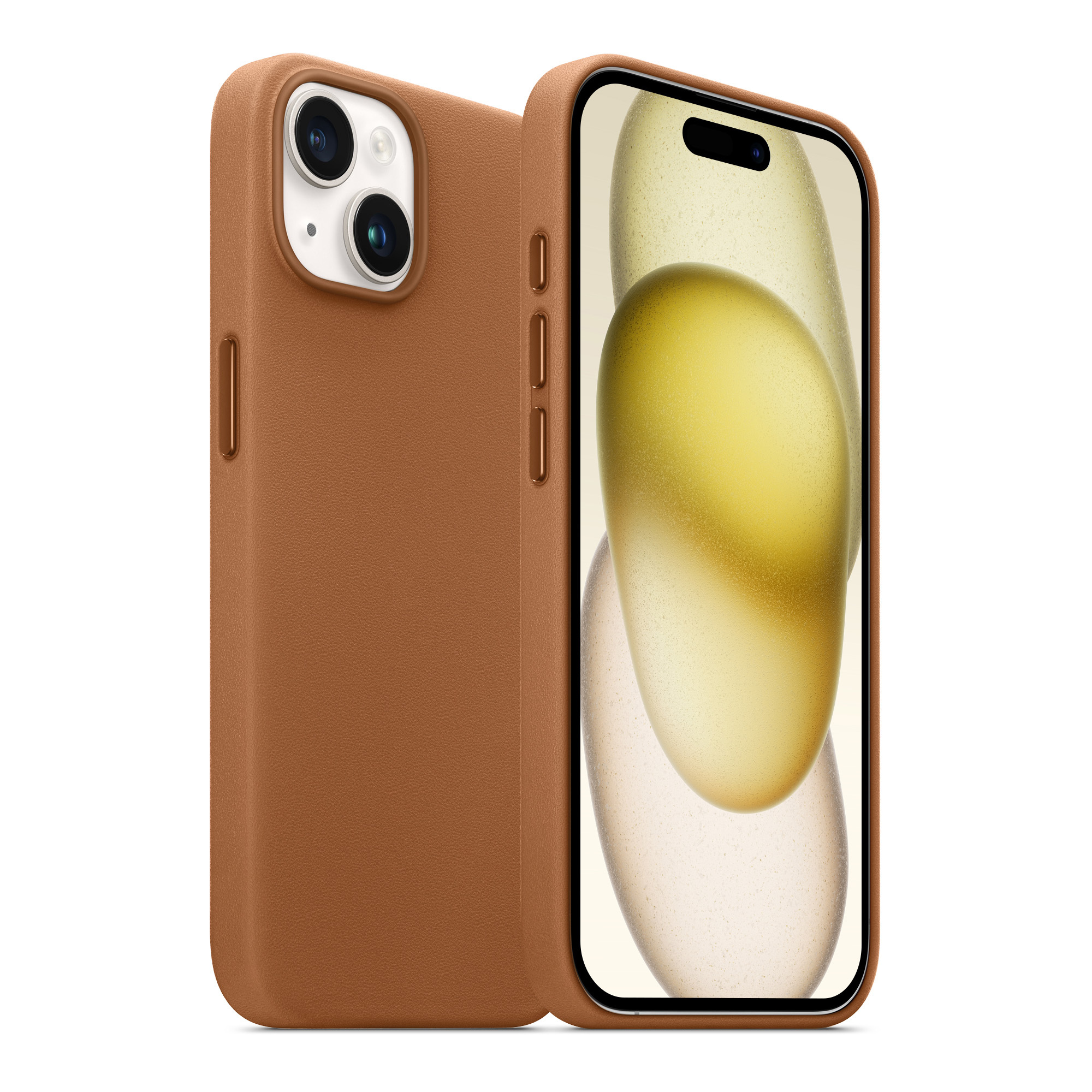 Чехол ArmorStandart FAKE Leather Case для Apple iPhone 15 Plus Light Coffee (ARM76294) фото3