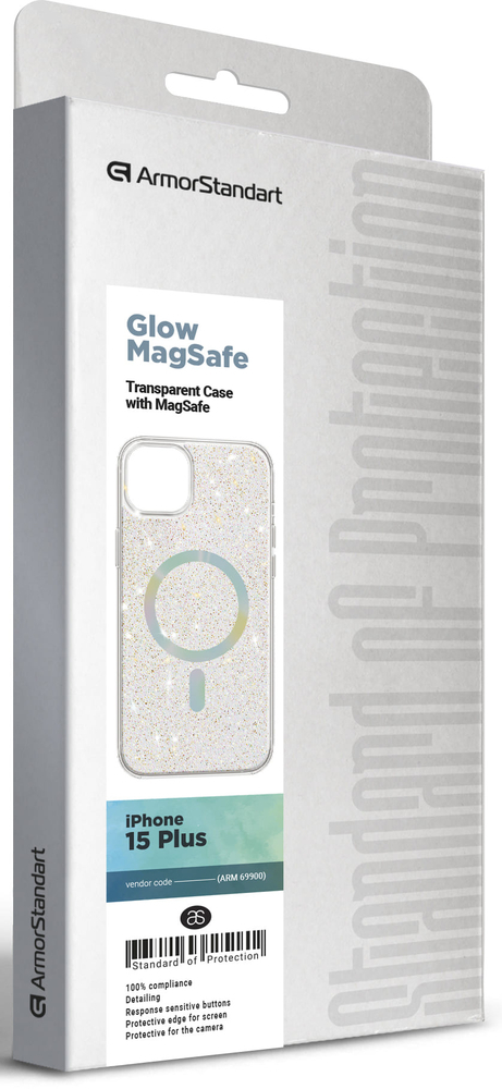 Чохол ArmorStandart Glow Magsafe для Apple iPhone 15 Plus Transparent (ARM69900)фото2
