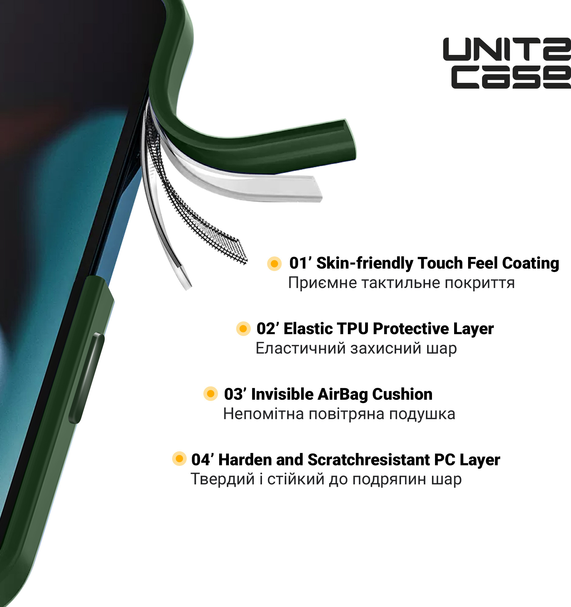 Чохол ArmorStandart UNIT2 для Apple iPhone 15 Plus Green (ARM69975)фото