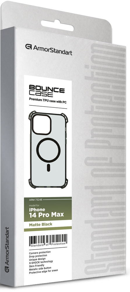Чехол ArmorStandart Bounce для Apple iPhone 14 Pro Max Matte Black (ARM75248) фото 