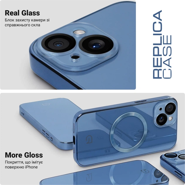 Чехол ArmorStandart Replica MagSafe для Apple iPhone 15 Light Blue (ARM76225) фото 