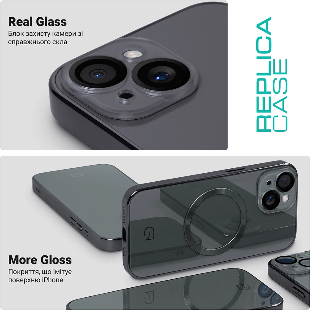 Чохол ArmorStandart Replica MagSafe для Apple iPhone 15 Titanium Grey (ARM76226)фото3