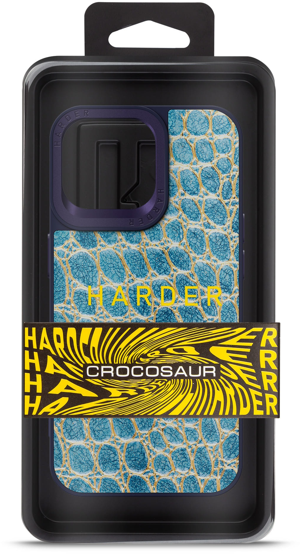 Чохол Harder Crocosaur для Apple iPhone 14 Pro Max Blue (ARM76730)фото3