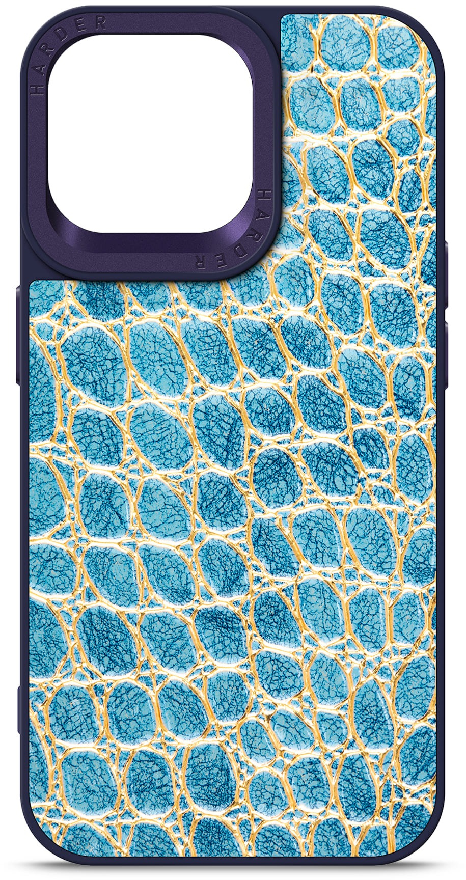 Чохол Harder Crocosaur для Apple iPhone 14 Pro Max Blue (ARM76730)фото2