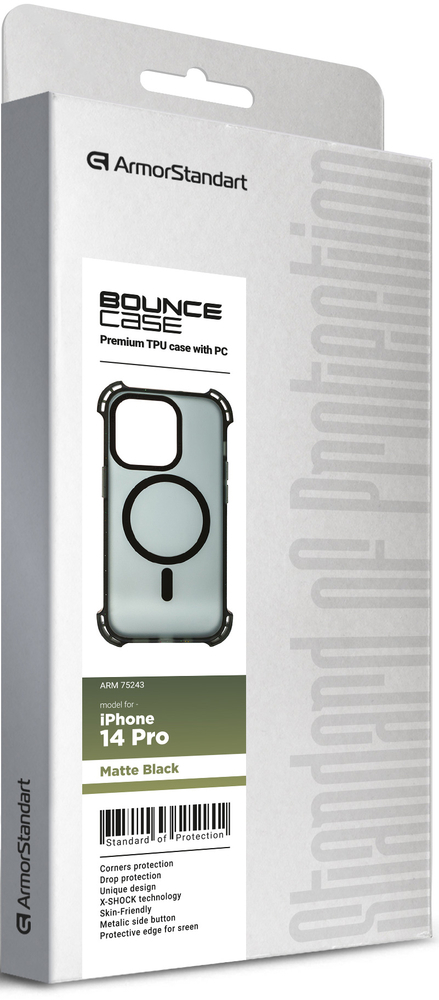 Чохол ArmorStandart Bounce для Apple iPhone 14 Pro Matte Black (ARM75243)фото3