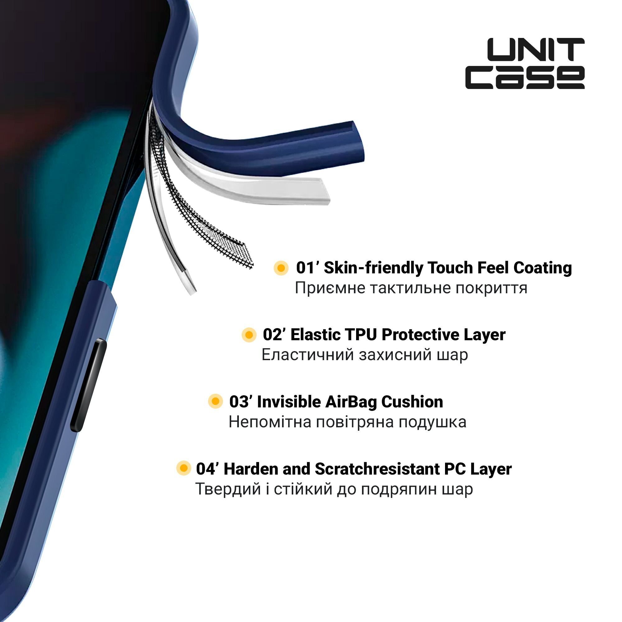 Чохол ArmorStandart Unit для Apple iPhone 14 Pro Deep Navy (ARM62480)фото3