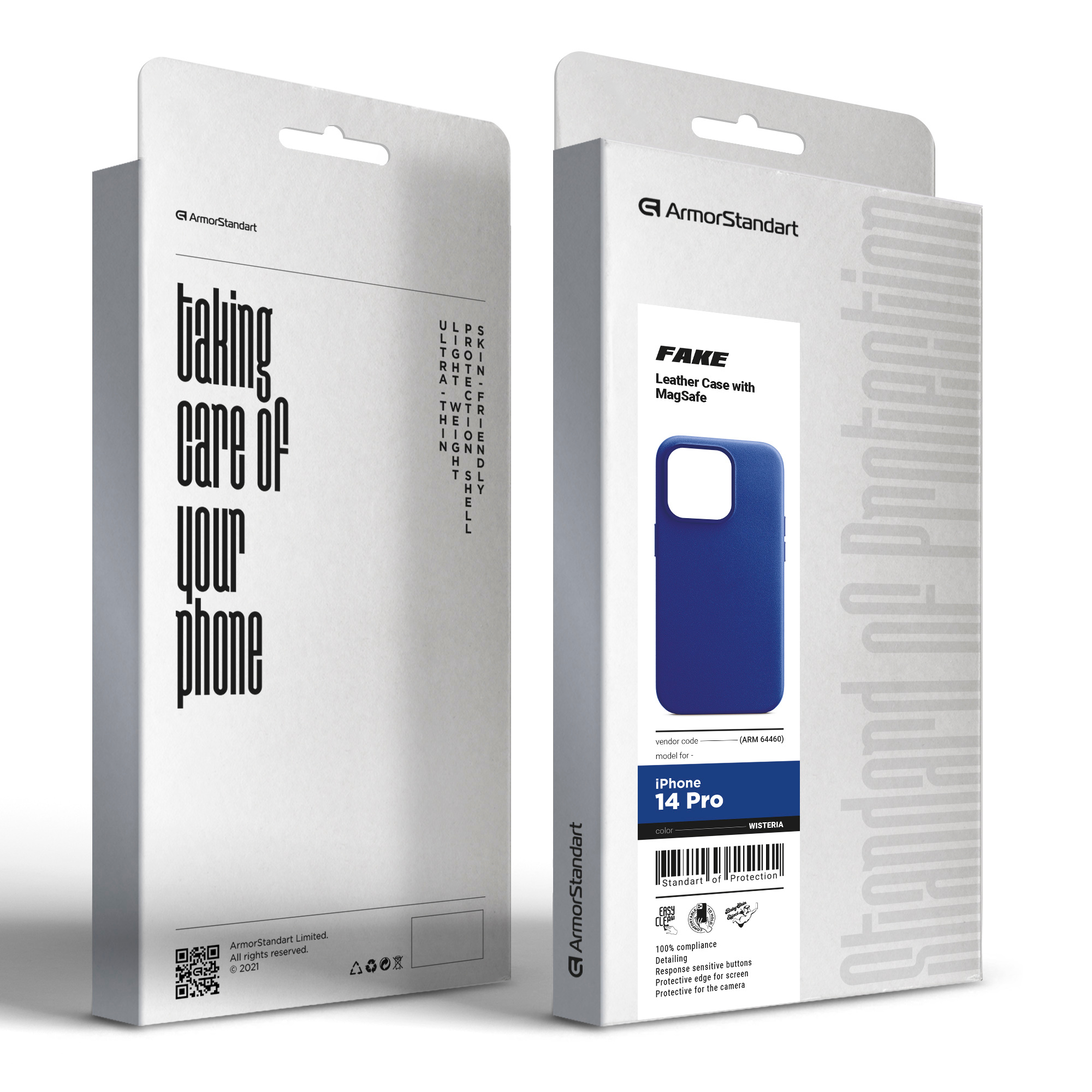 Чехол ArmorStandart FAKE Leather Case для Apple iPhone 14 Pro Wisteria (ARM64460) фото 