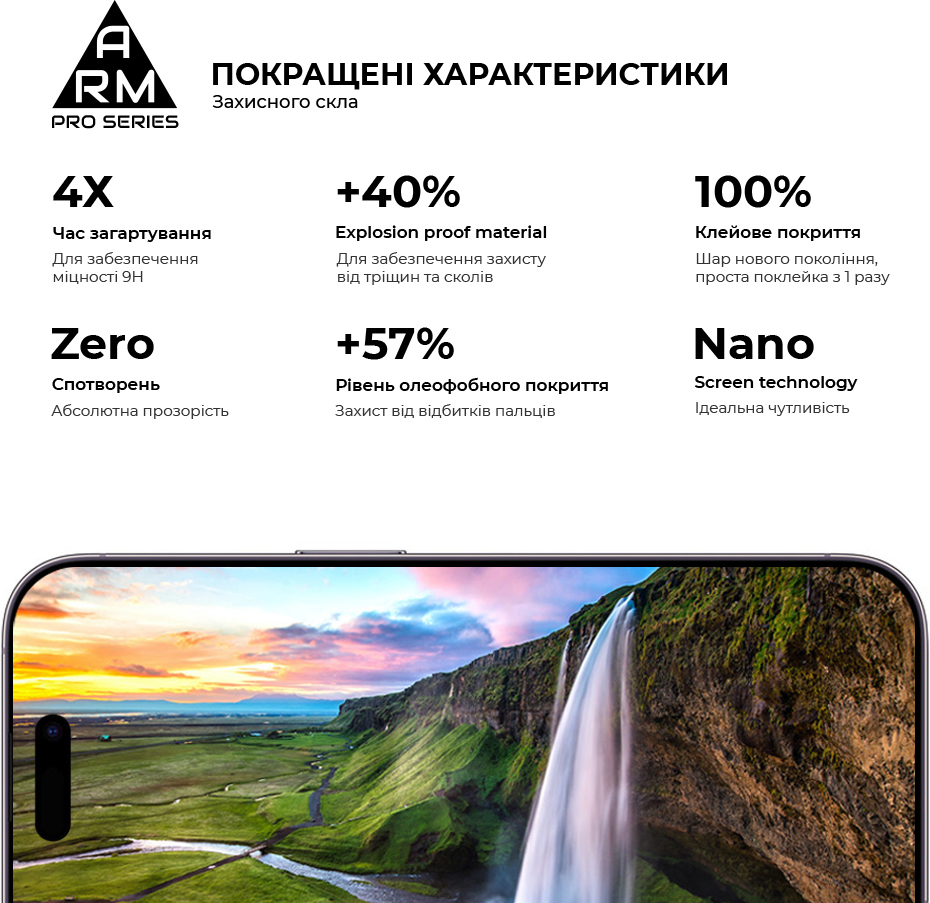 Защитное стекло ArmorStandart Pro для Apple iPhone 14 Pro (ARM61967) фото 5
