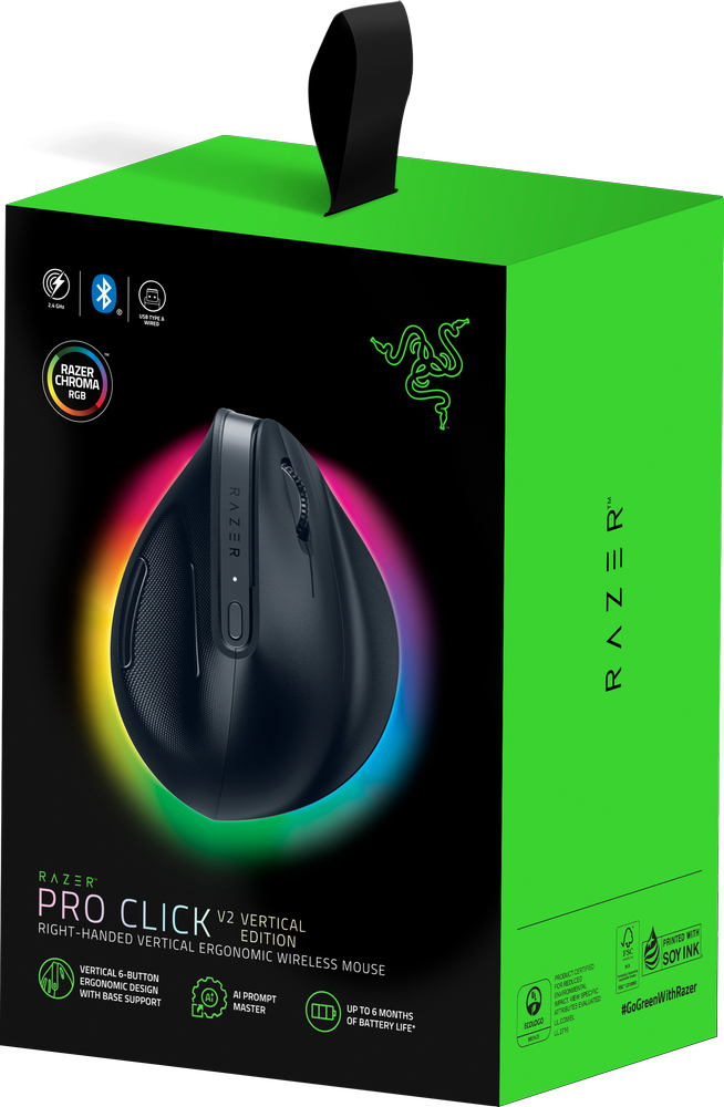 Ігрова миша Razer Pro Click V2 Verical Edition Black (RZ01-05250100-R3G1)фото