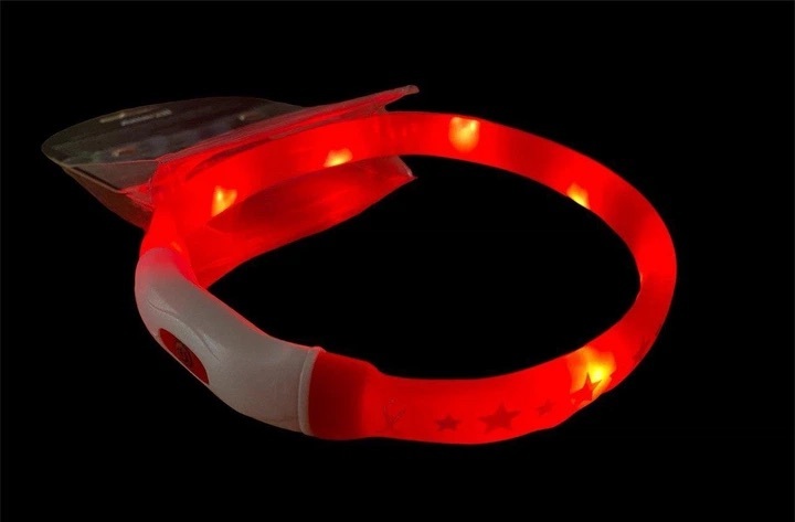 Ошейник AnimAll 0174 LED-М 55 см оранжевый (с подзарядкой USB) фото 3