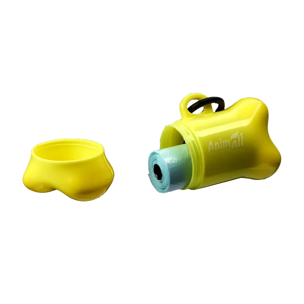 Диспенсер AnimAll MA6601 со сменными пакетами 1 рулон/15 штук желтый фото 2