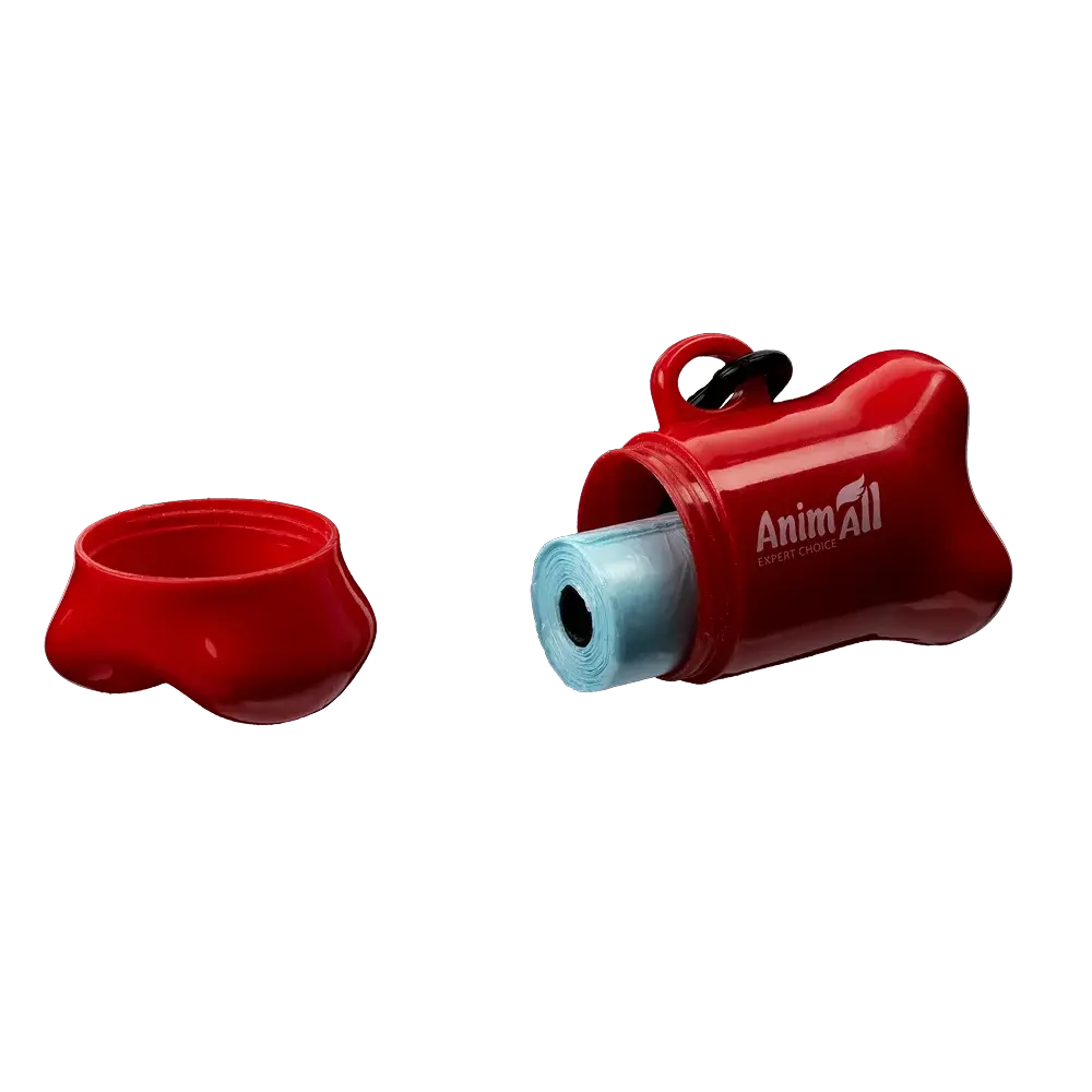 Диспенсер AnimAll MA6601 со сменными пакетами 1 рулон/15 штук красный фото 2